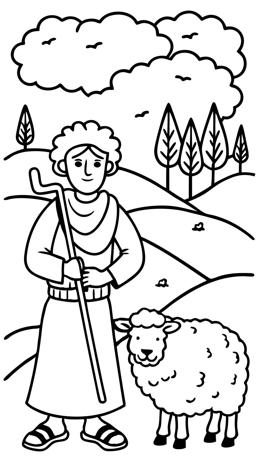 good shepherd coloring page